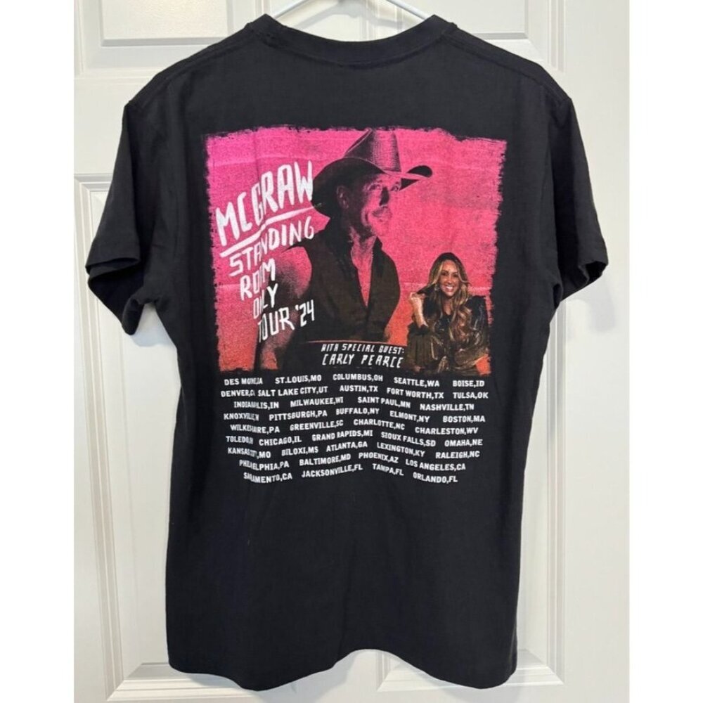 Tim McGraw Standing Room Only Tour 2024 Graphic Tee T-Shirt by Filo Adult Large - Picture 2 of 5